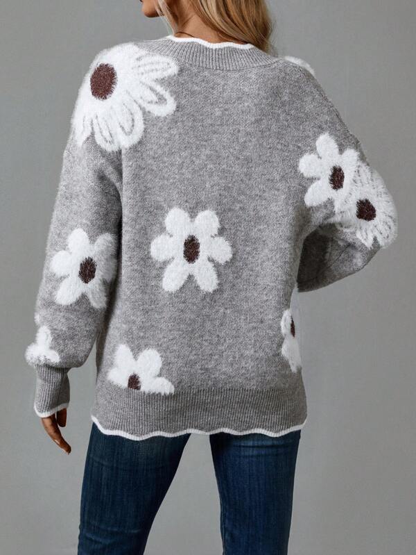 Trie | Soft Knit V Neck Sweater