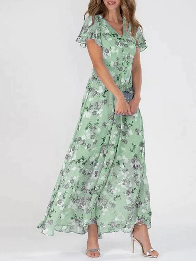 Brenda™ | Flowing Women Floral Maxi Dress