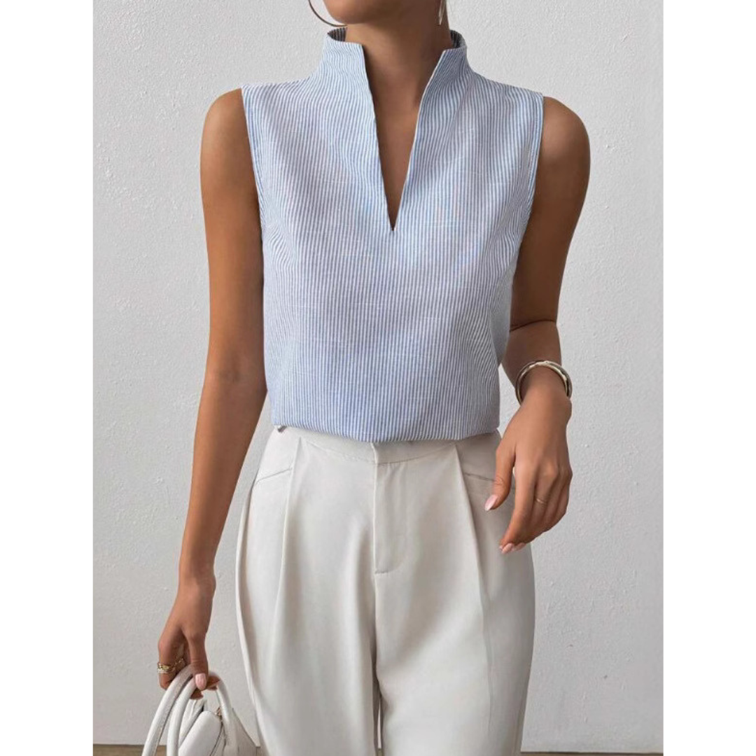 BLESSICA™ | Women Classic Sleeveless Striped Top