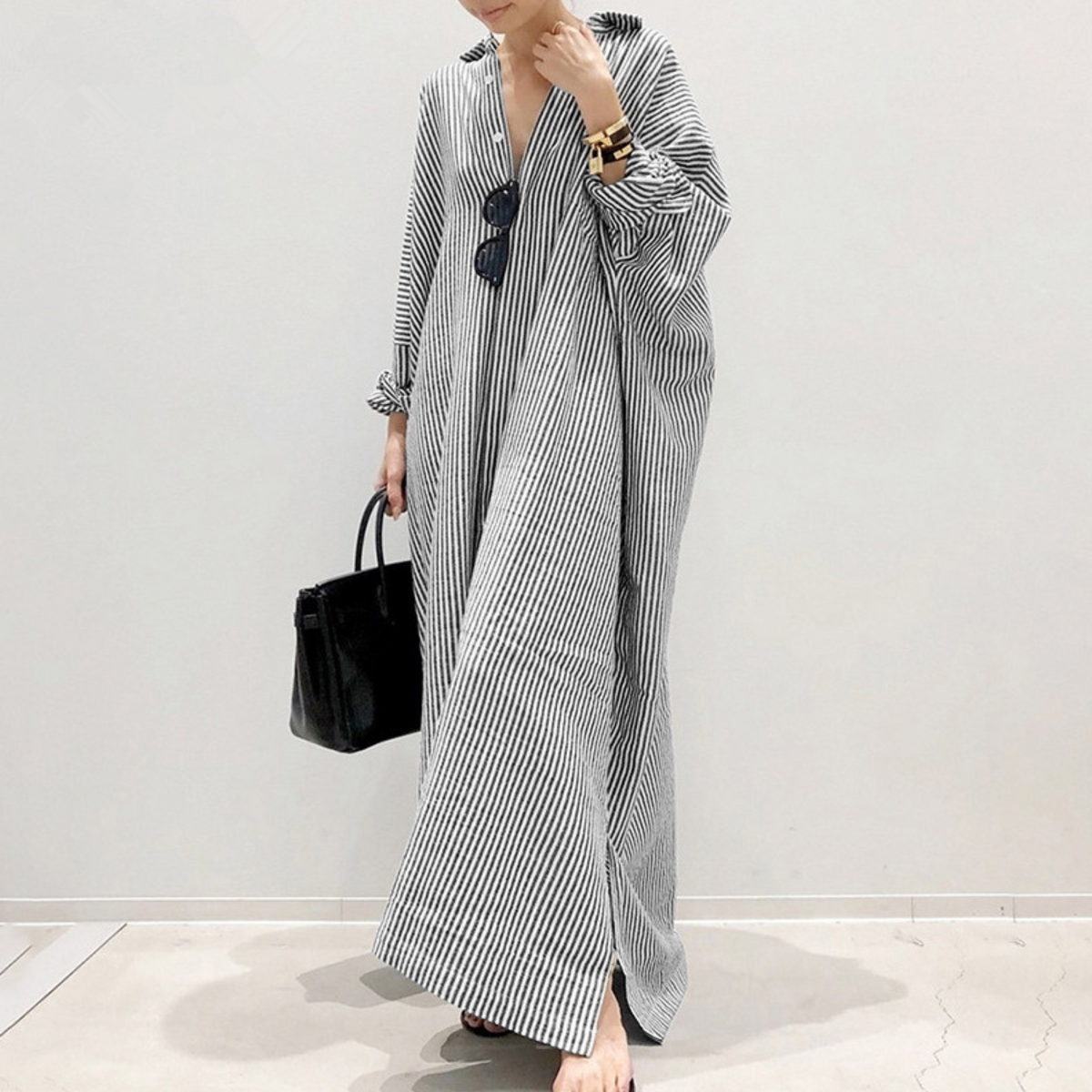 Linnaea™ | Everyday Stripped Women Maxi Dress