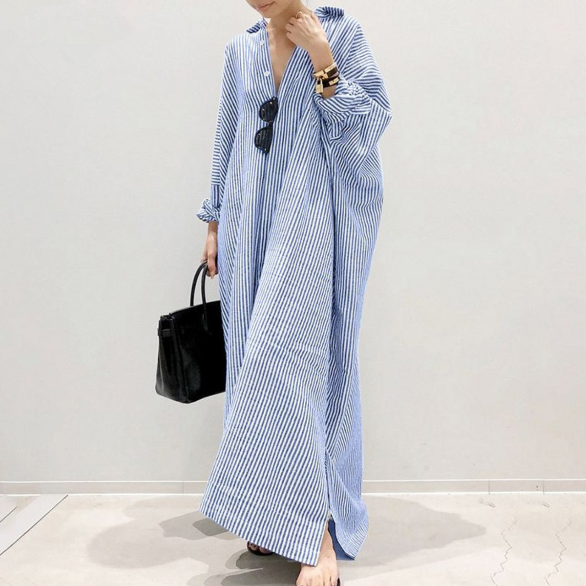 Linnaea™ | Everyday Stripped Women Maxi Dress