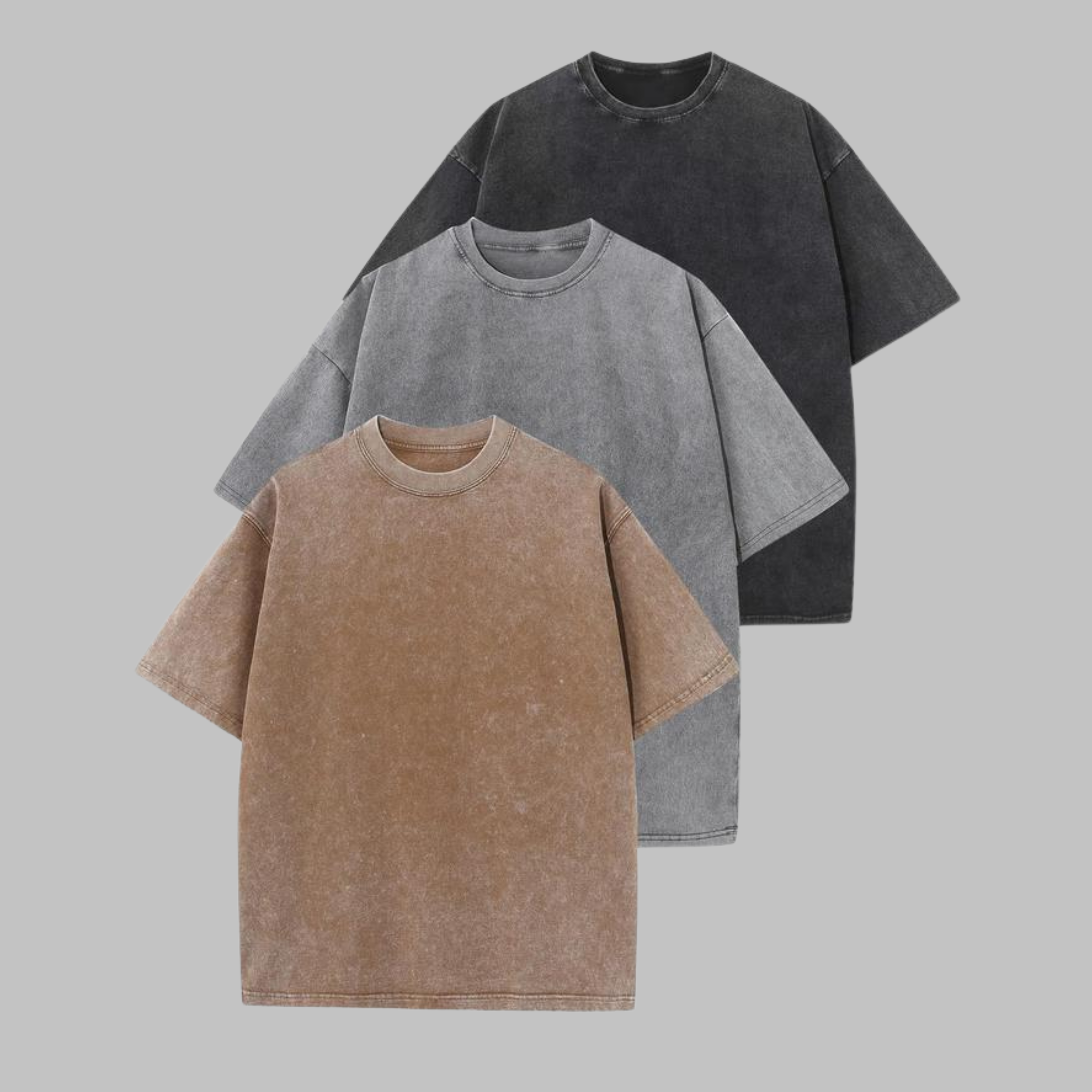 AFINA™ | Women Casual Oversized Wash Crew Neck Unisex Shirt