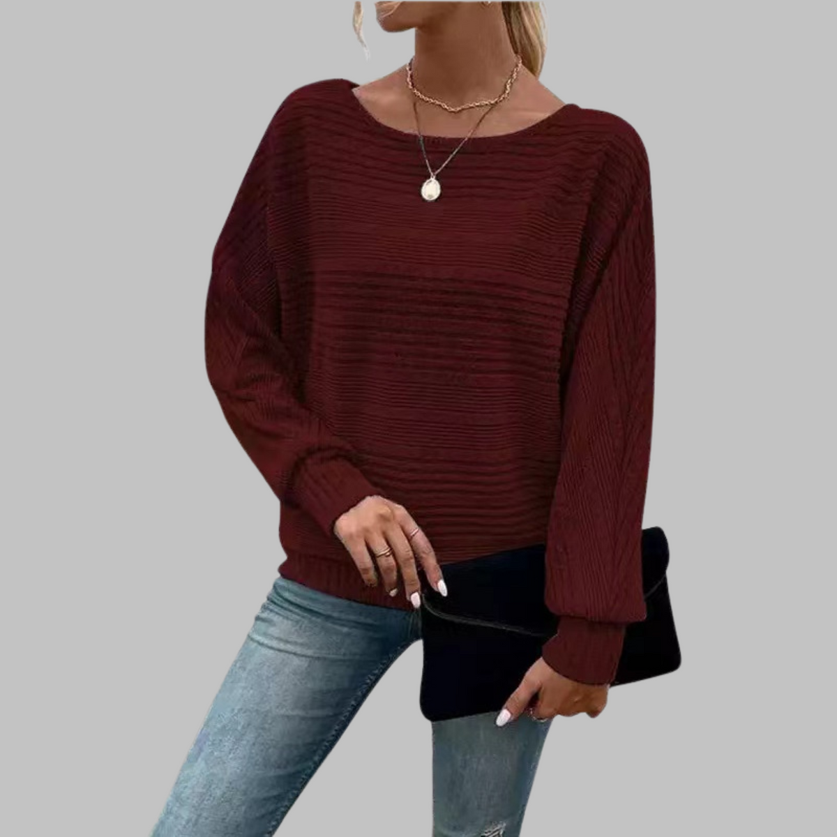 Perlita™ | Casual Round Neck Long-Sleeve Top