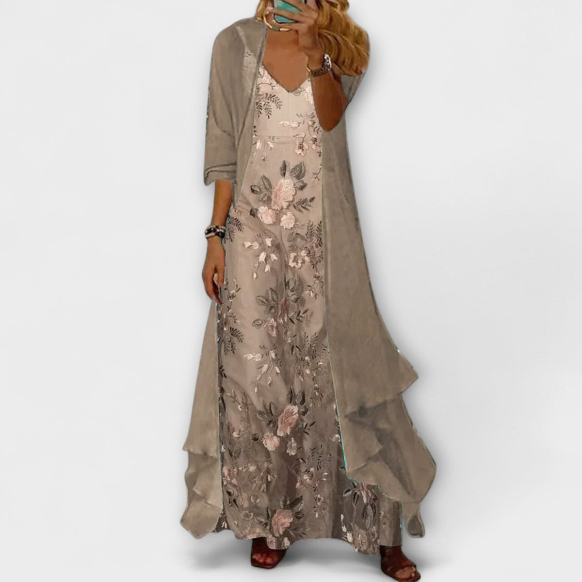 Bryleigh | Elegant Women Maxi Dress Two-Piece Set
