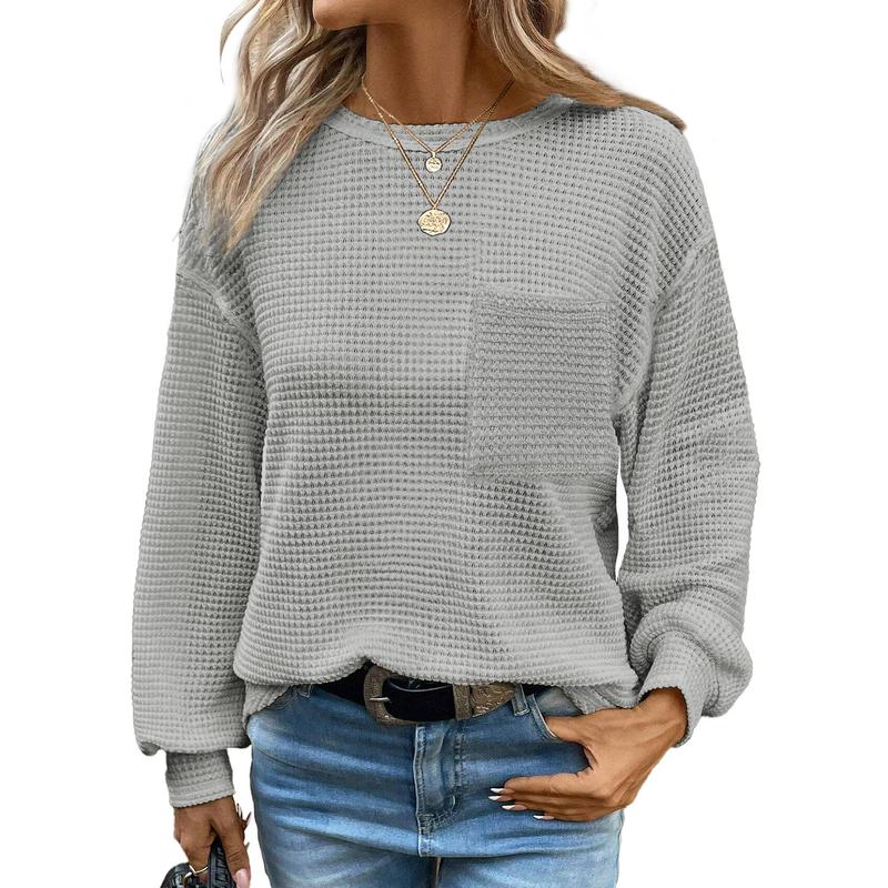 LIORA™ | Cozy Oversized Long Sleeve Crewneck Blouse