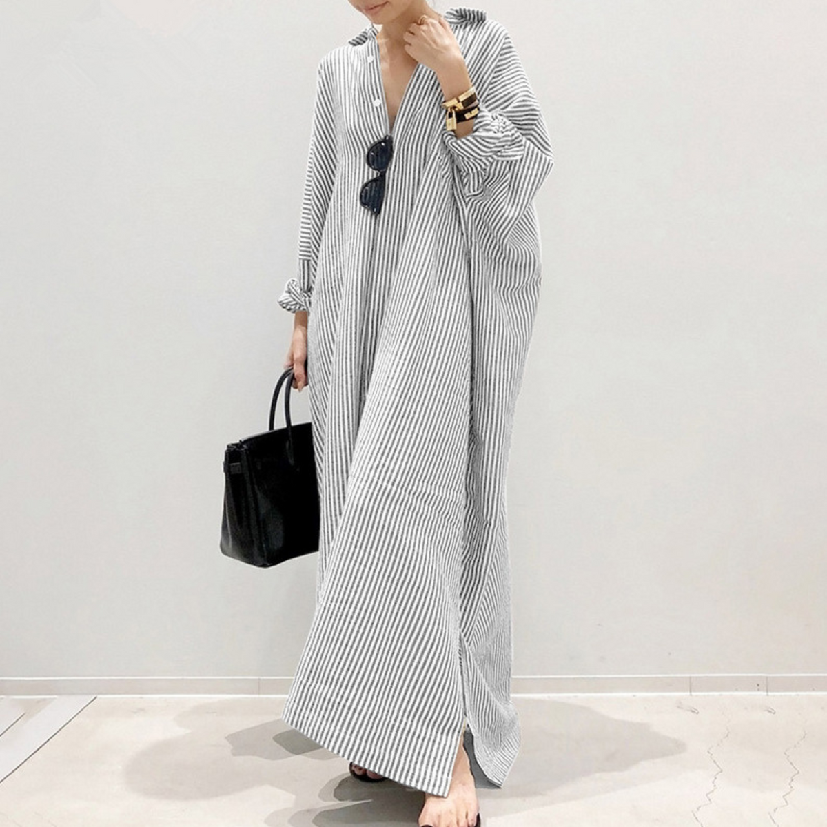 Linnaea™ | Everyday Stripped Women Maxi Dress