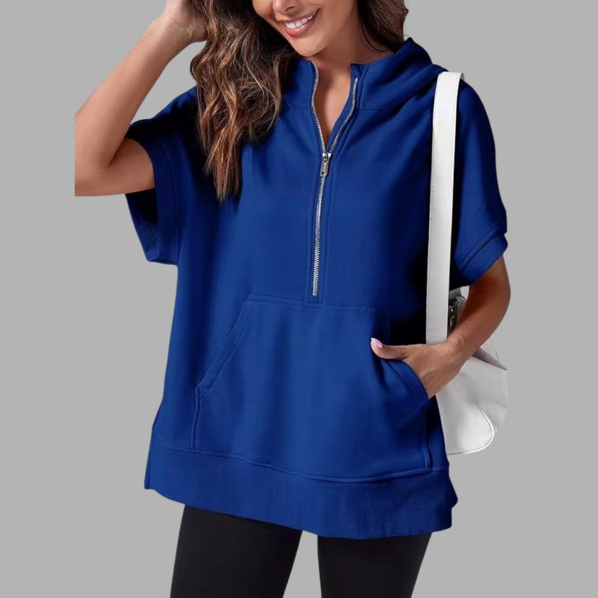EMERLINDA™ | Relaxed Oversized Half-Zip Summer Hoodie
