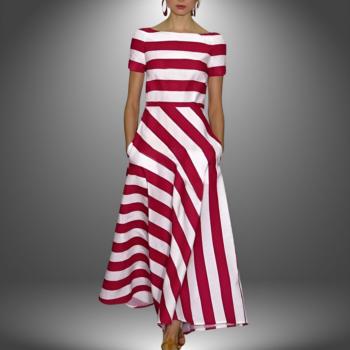 Diane™ | Effortless Modern Women Stripe Dress