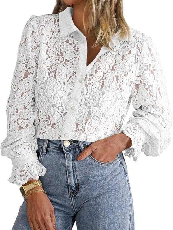 ILAW™ | Chic Long Sleeve Button Down Blouse