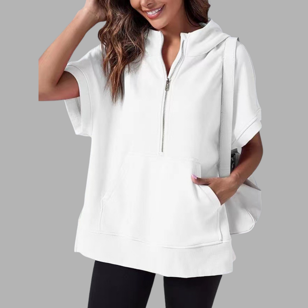 EMERLINDA™ | Relaxed Oversized Half-Zip Summer Hoodie