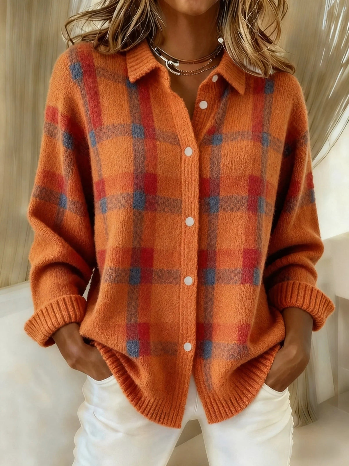 Brinovelle - Chic and Cozy Checkered Vest