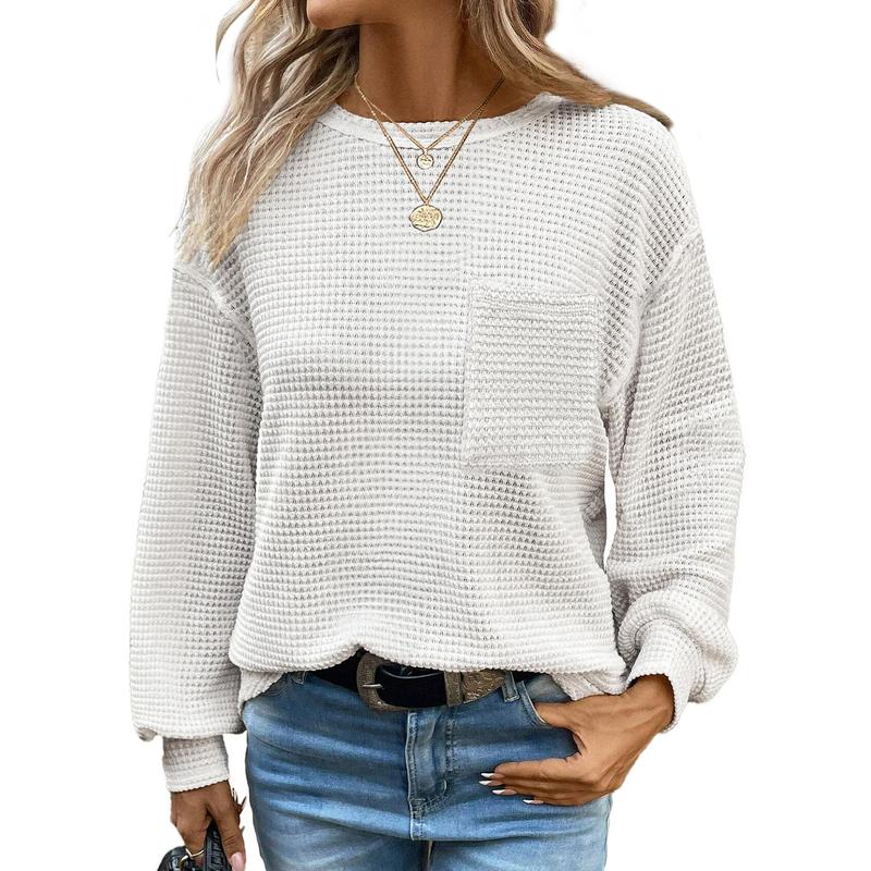LIORA™ | Cozy Oversized Long Sleeve Crewneck Blouse