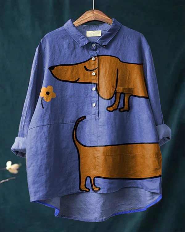 Maxine Dog Art Shirt | Artistic Long Sleeve Shirt