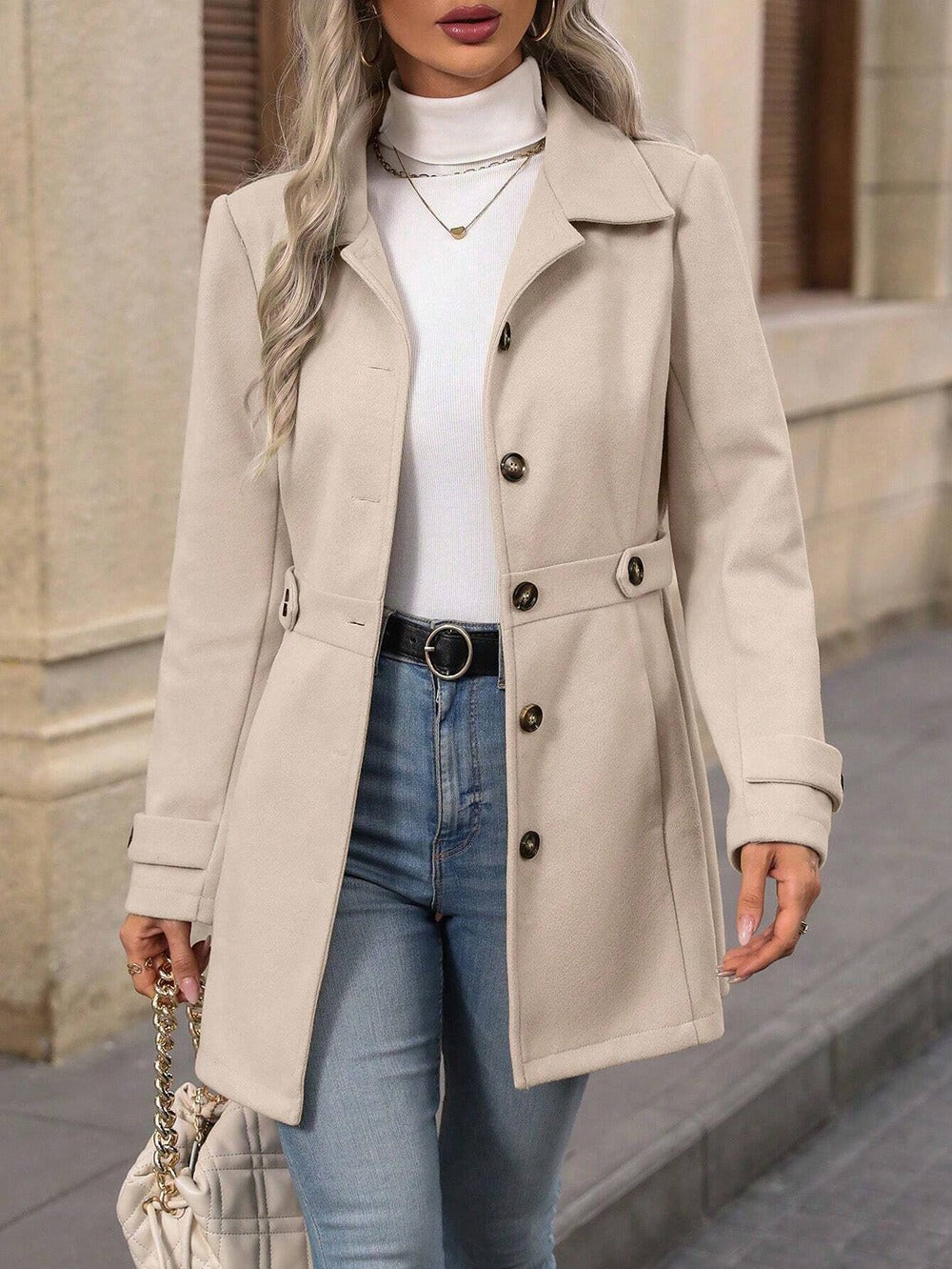 Mae | Women’s Tailored Trench Coat with Belt