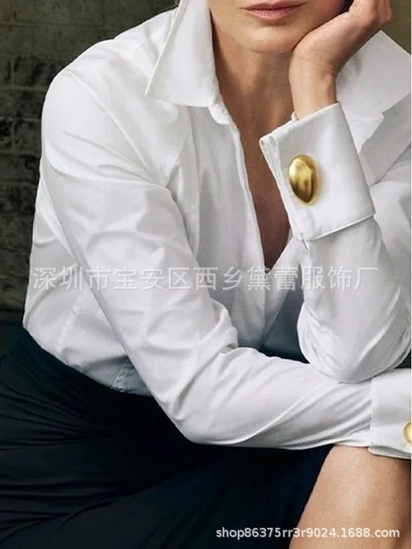 Lani™ | Elegant Tailored Button-Down Blouse
