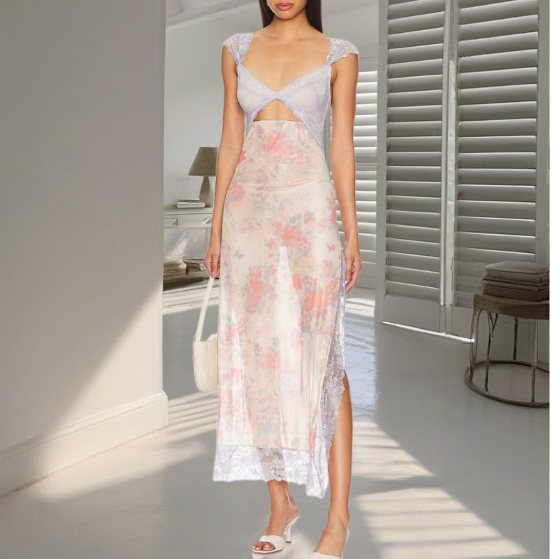 Jaemily™| Cozy Ditsy Floral Sleeveless Maxi Sundress