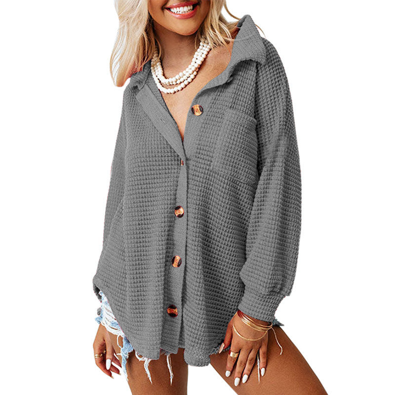 Kumot™ | Comfy Long Sleeve Button Down Collared Blouse