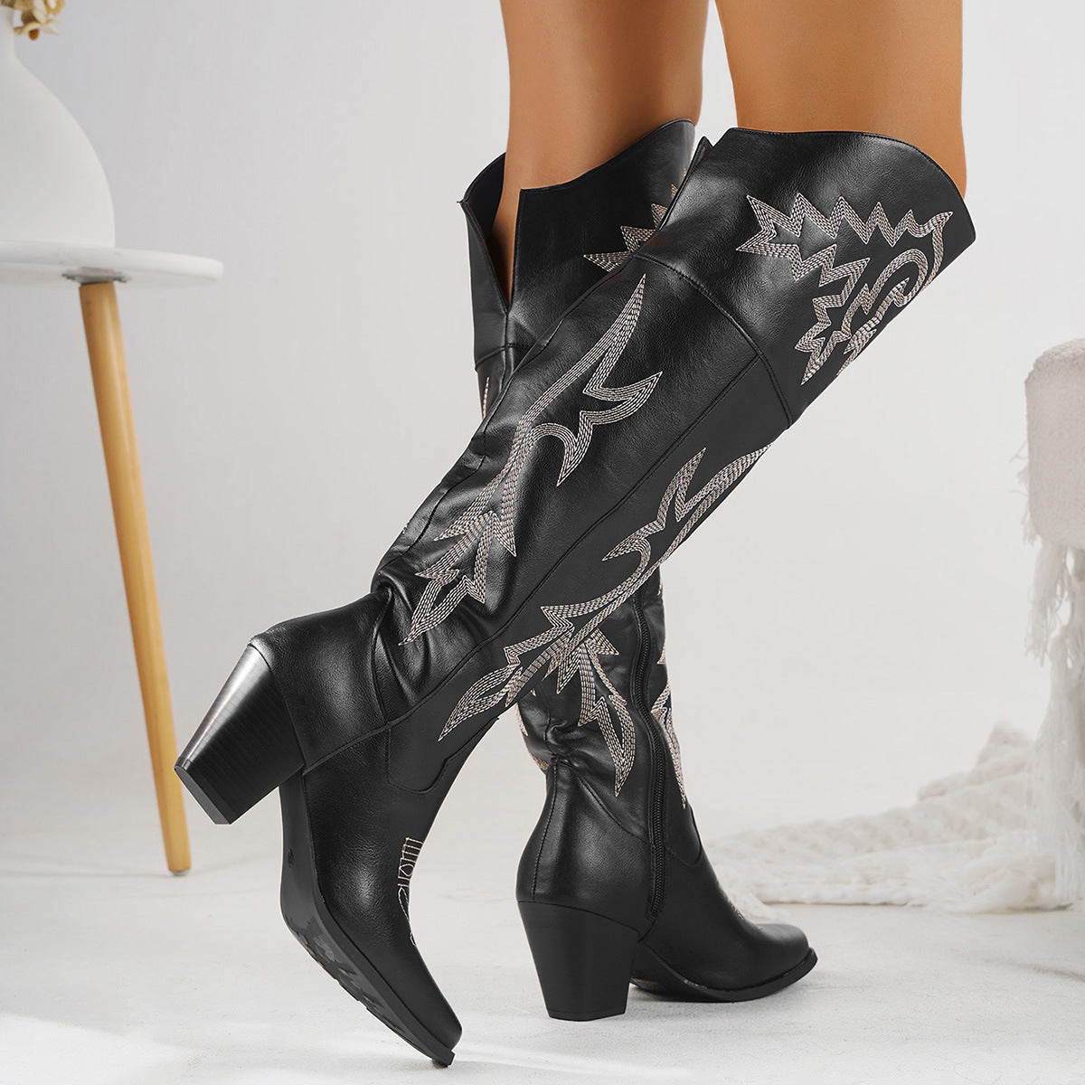 Cheyenne Classic Over-the-Knee Cowboy Boots