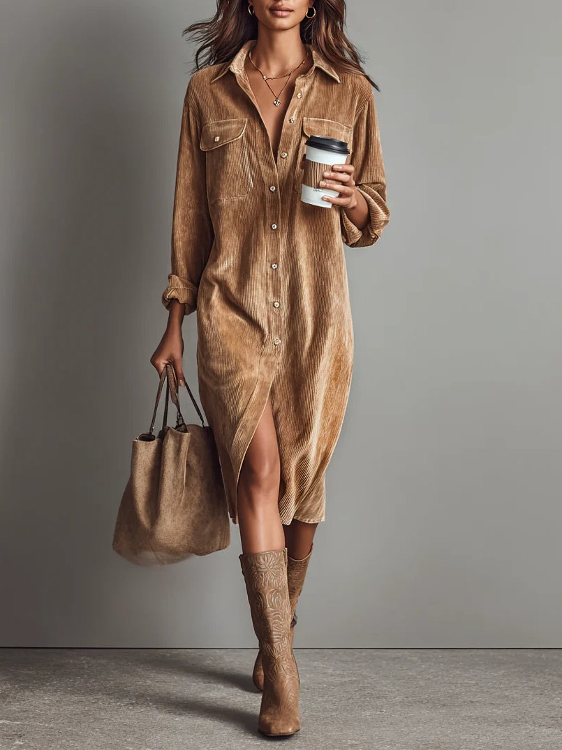 Aurovia | Women Chic Flared Hem Dress