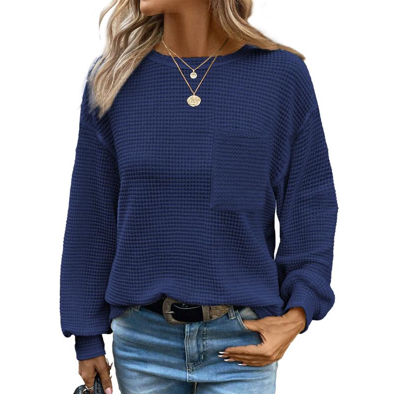 LIORA™ | Cozy Oversized Long Sleeve Crewneck Blouse