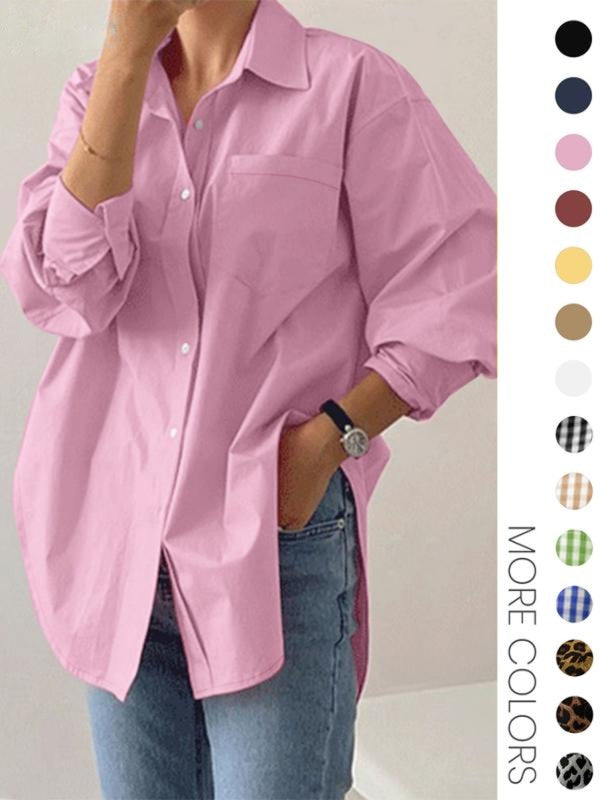 Caroline™ | Casual Long Sleeve Collared Top