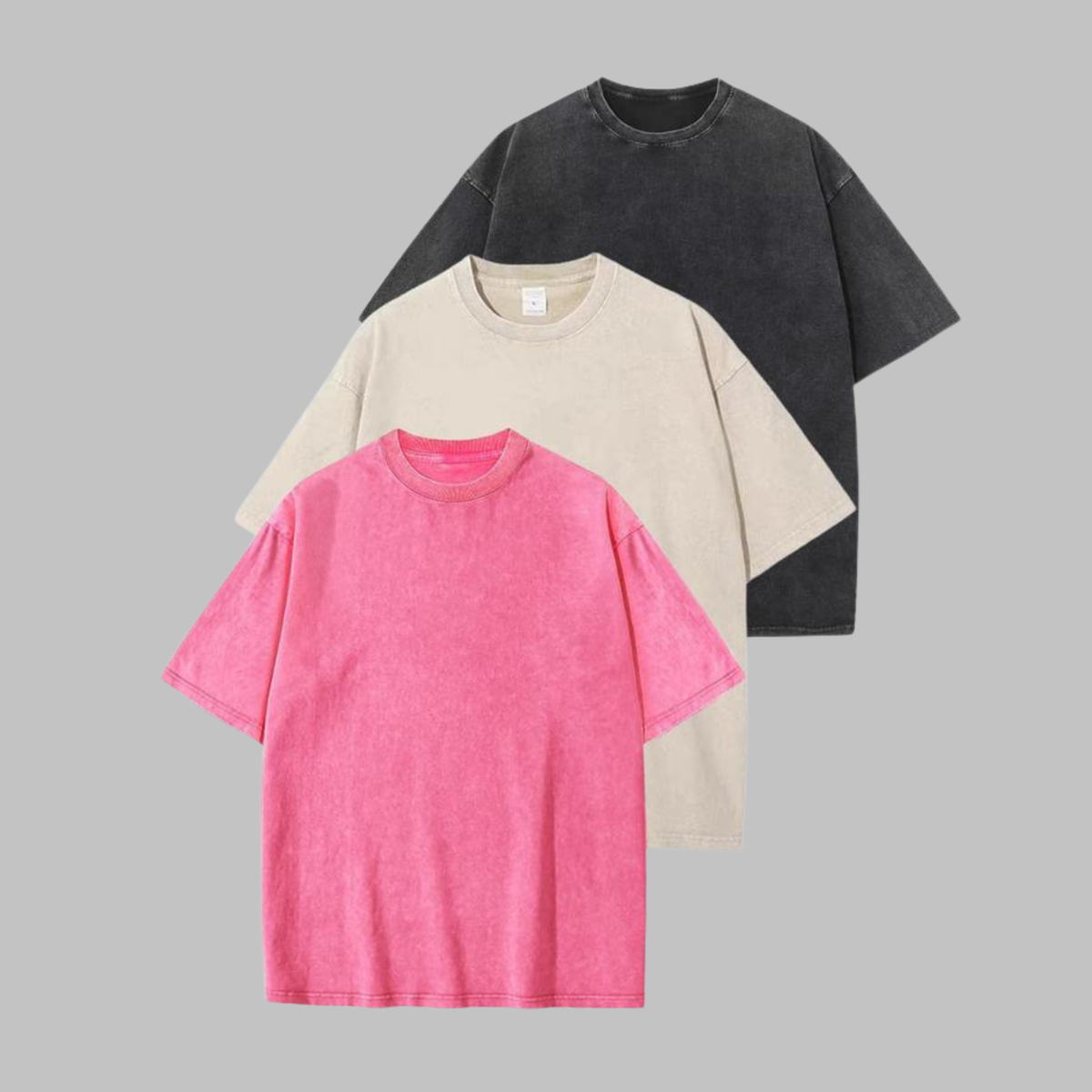 AFINA™ | Women Casual Oversized Wash Crew Neck Unisex Shirt