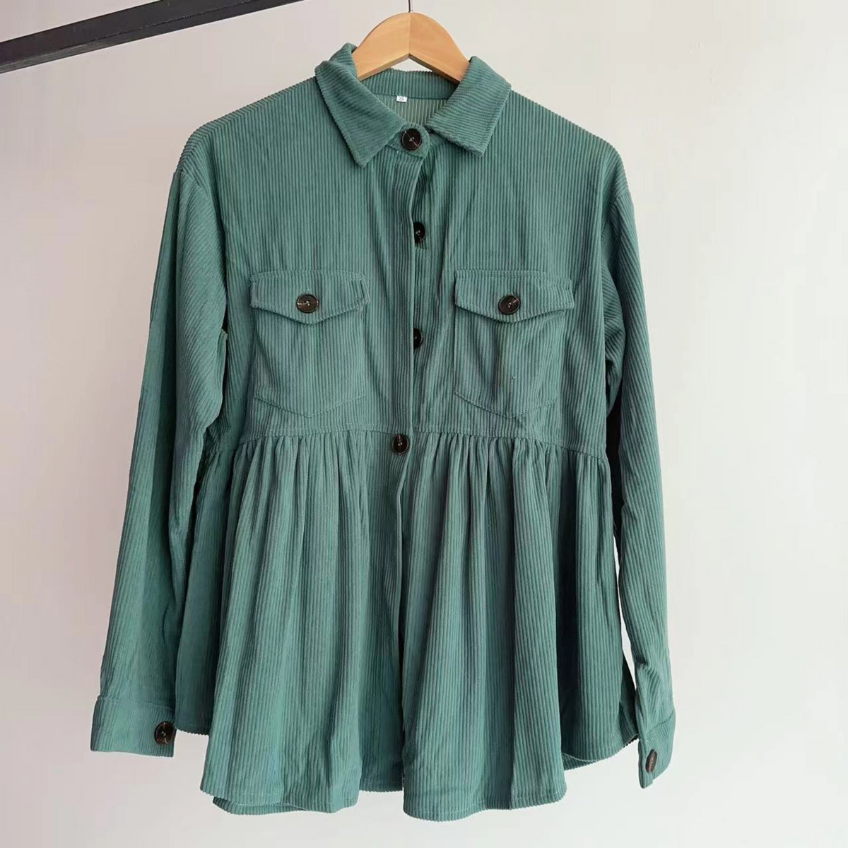 Marisa™ | Vintage Button Front Long Sleeve Collared Top