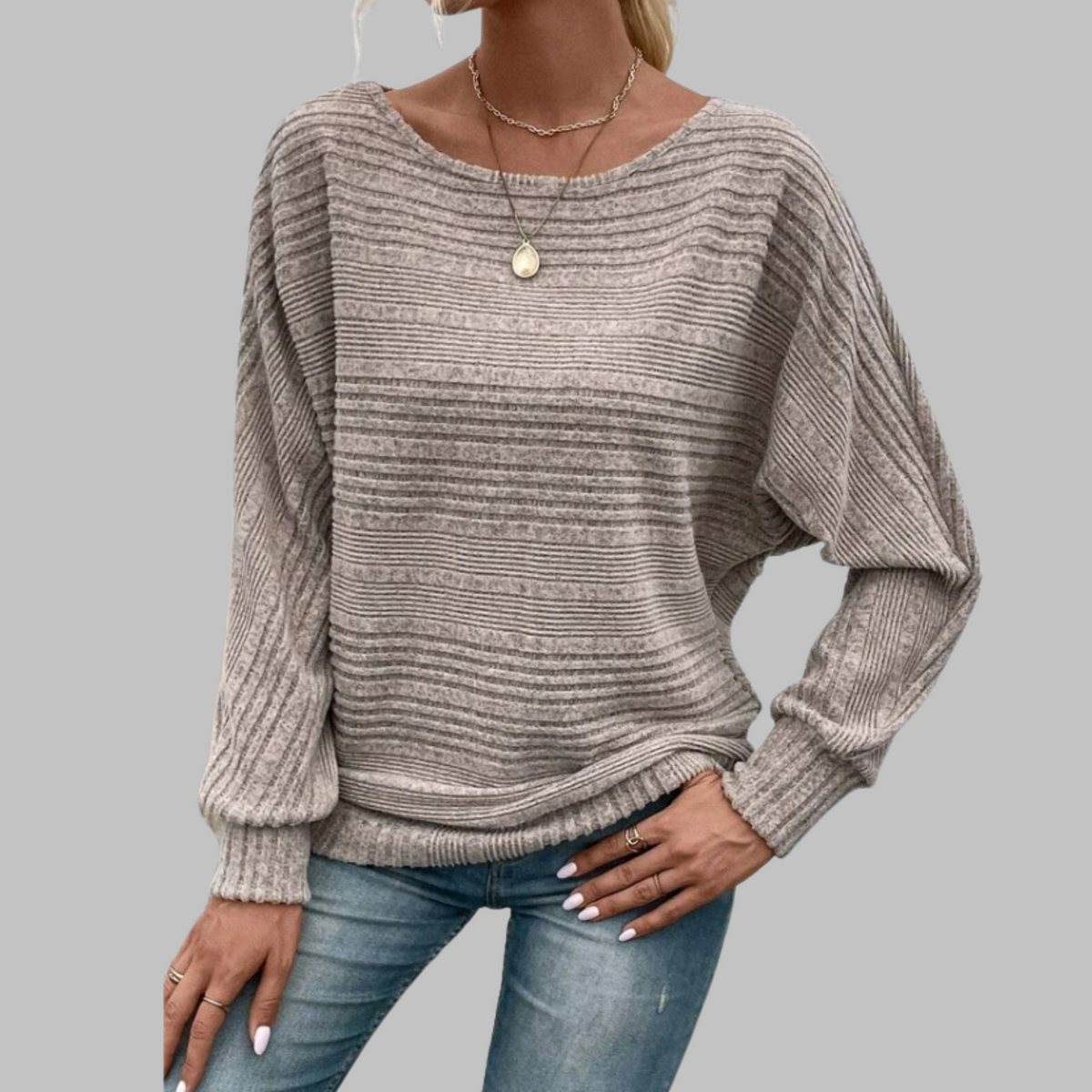 Perlita™ | Casual Round Neck Long-Sleeve Top