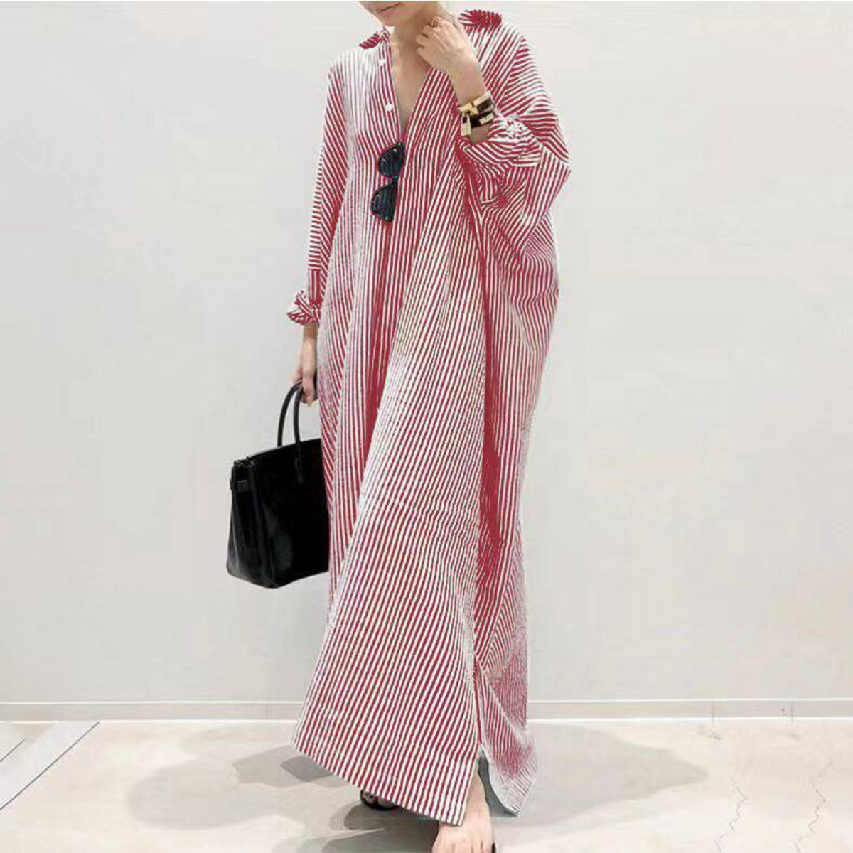Linnaea™ | Everyday Stripped Women Maxi Dress