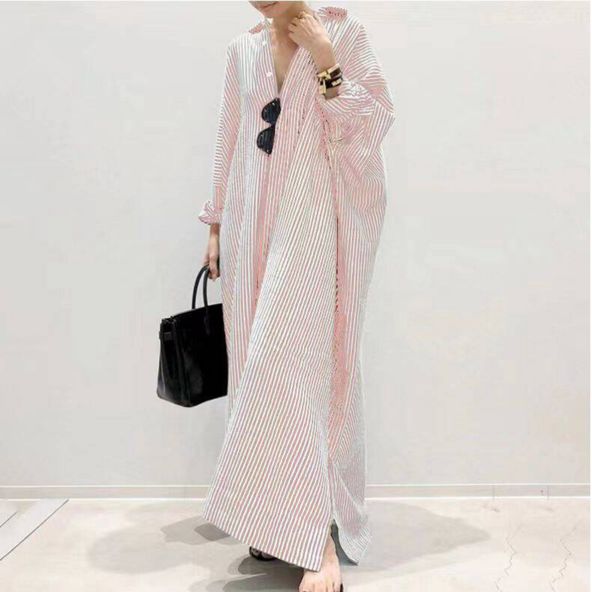 Linnaea™ | Everyday Stripped Women Maxi Dress