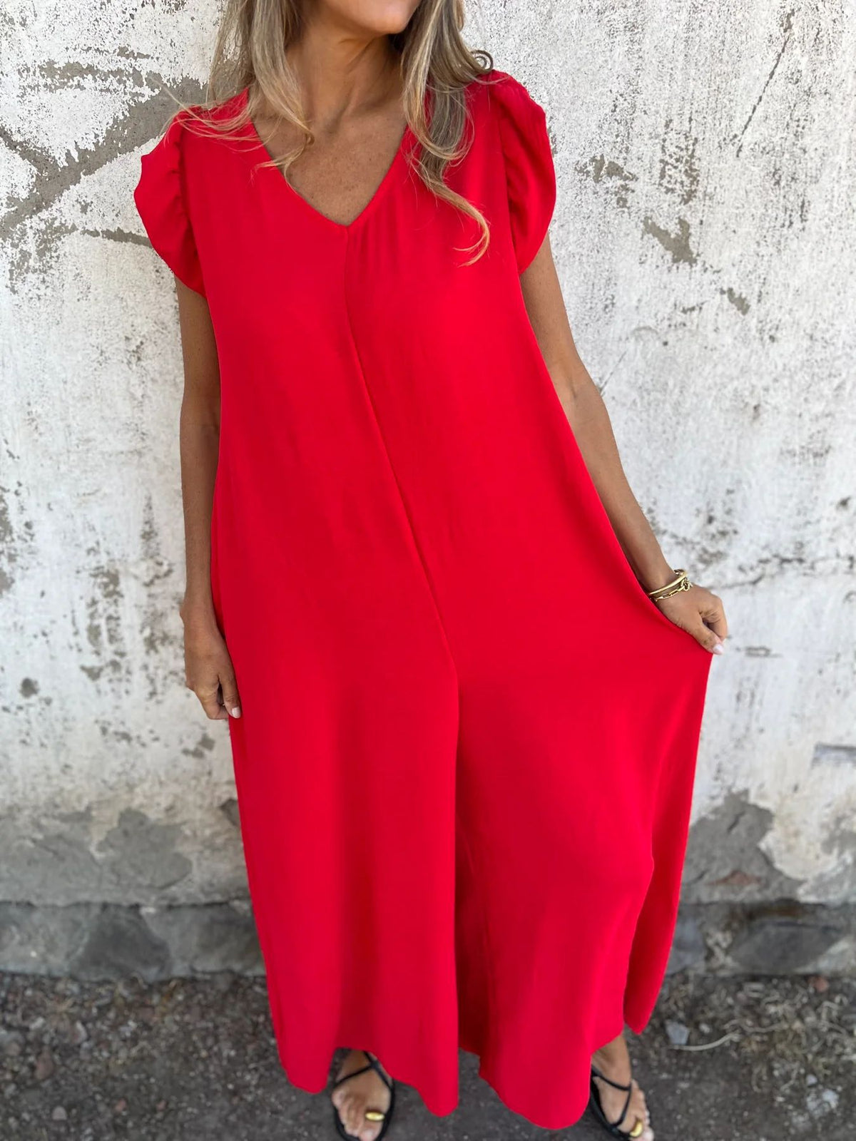 Cassandra™ | Trendy V-Neck Women Jumpsuit