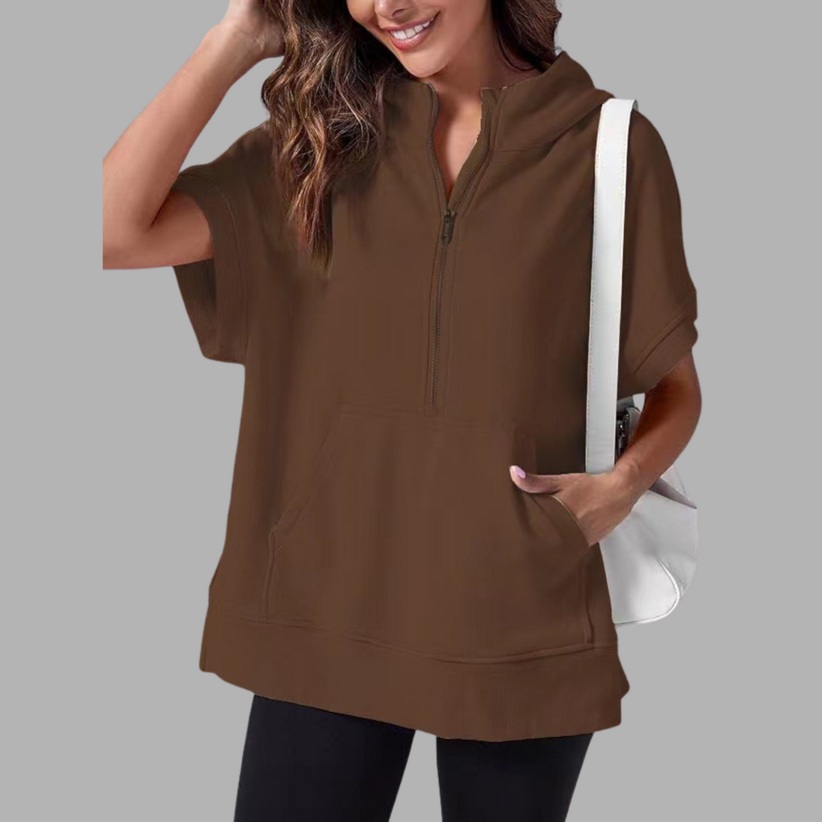 EMERLINDA™ | Relaxed Oversized Half-Zip Summer Hoodie