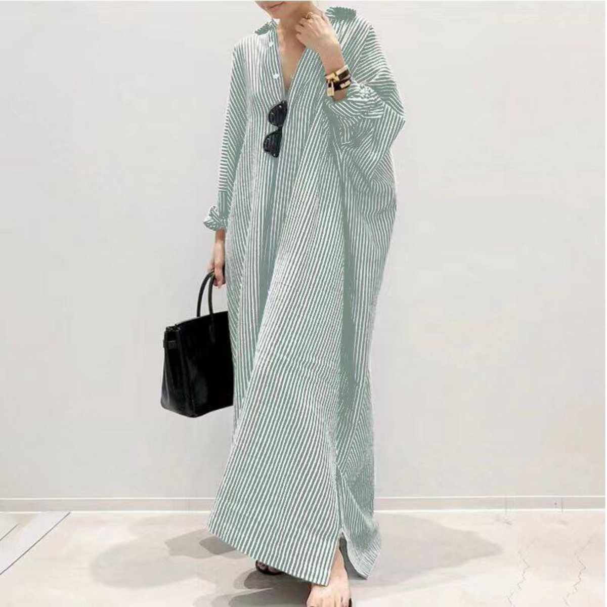 Linnaea™ | Everyday Stripped Women Maxi Dress