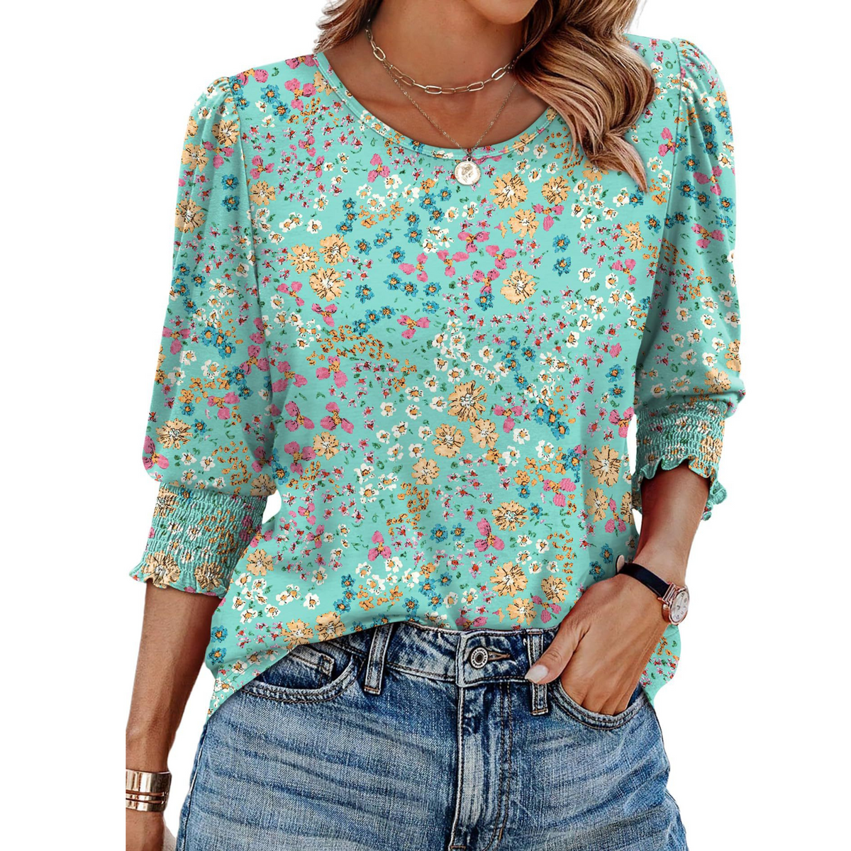 Heleia™| Women Elegant Casual Smocked Top