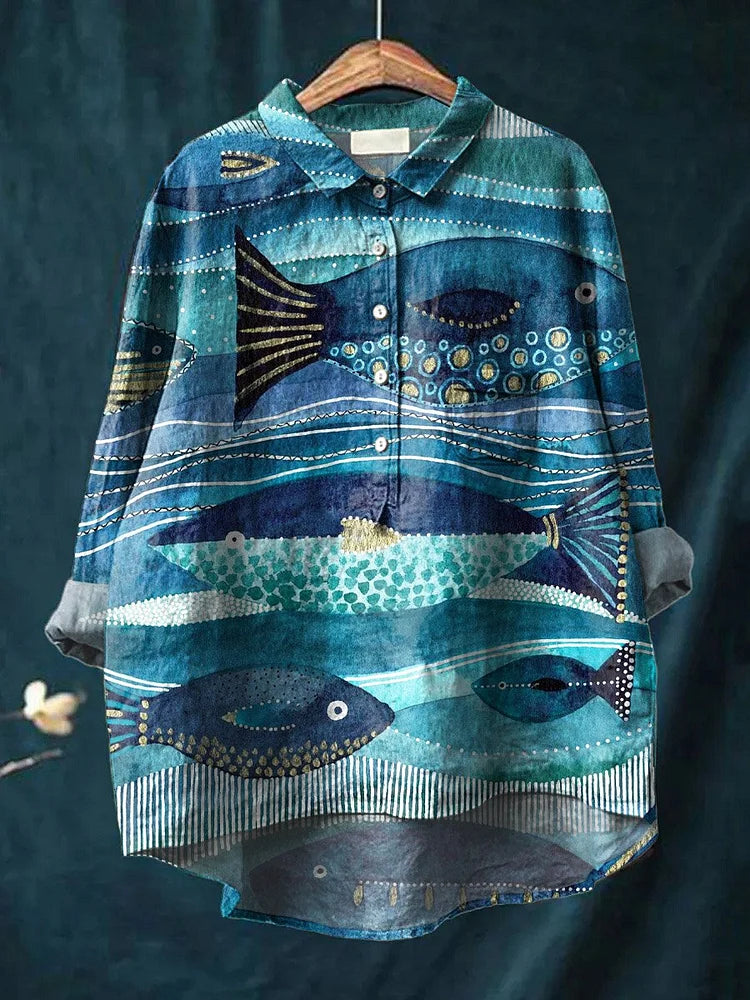 Jacky™ | Women Ocean Art Shirt