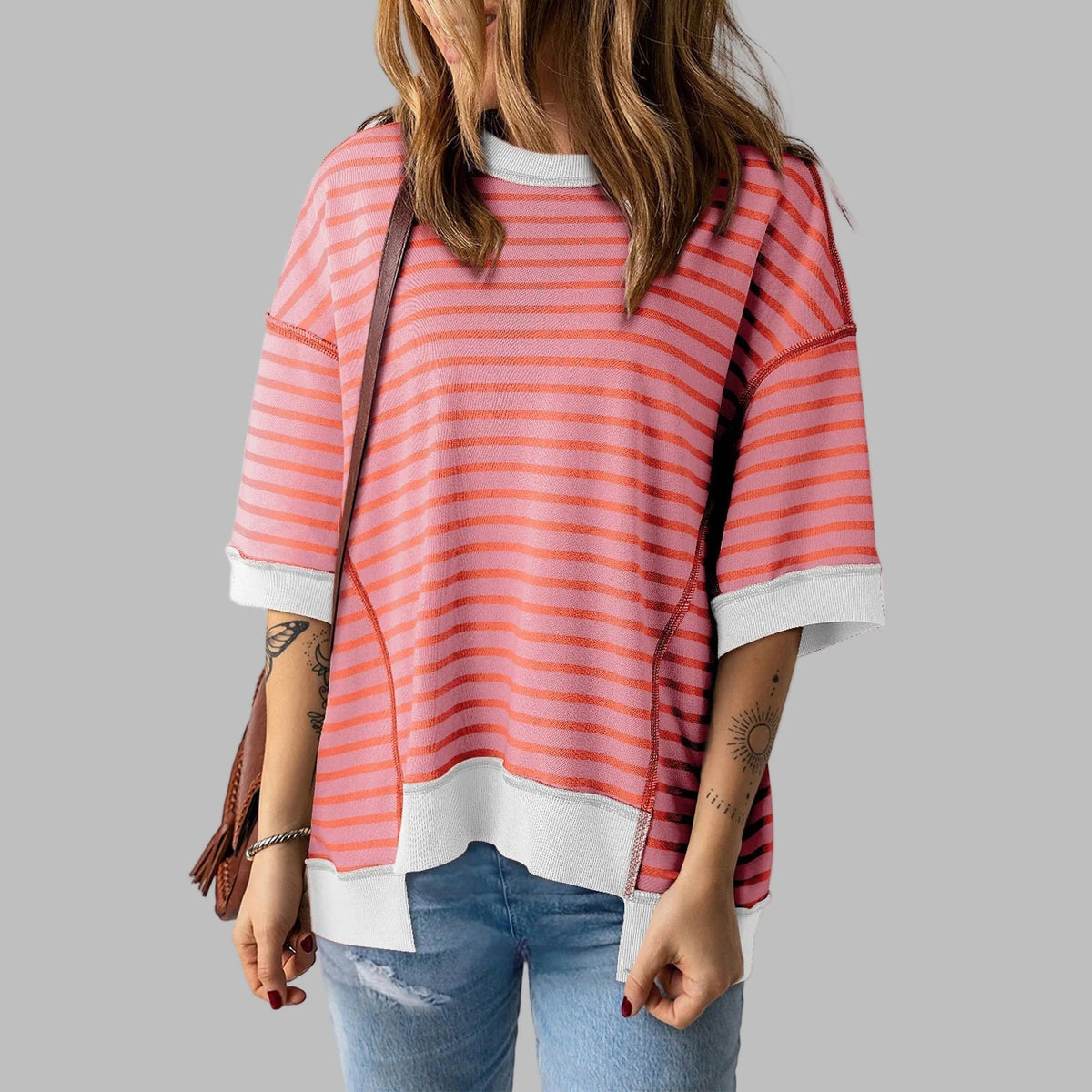 LORELEI™ | Casual Oversized Striped Pullover Top