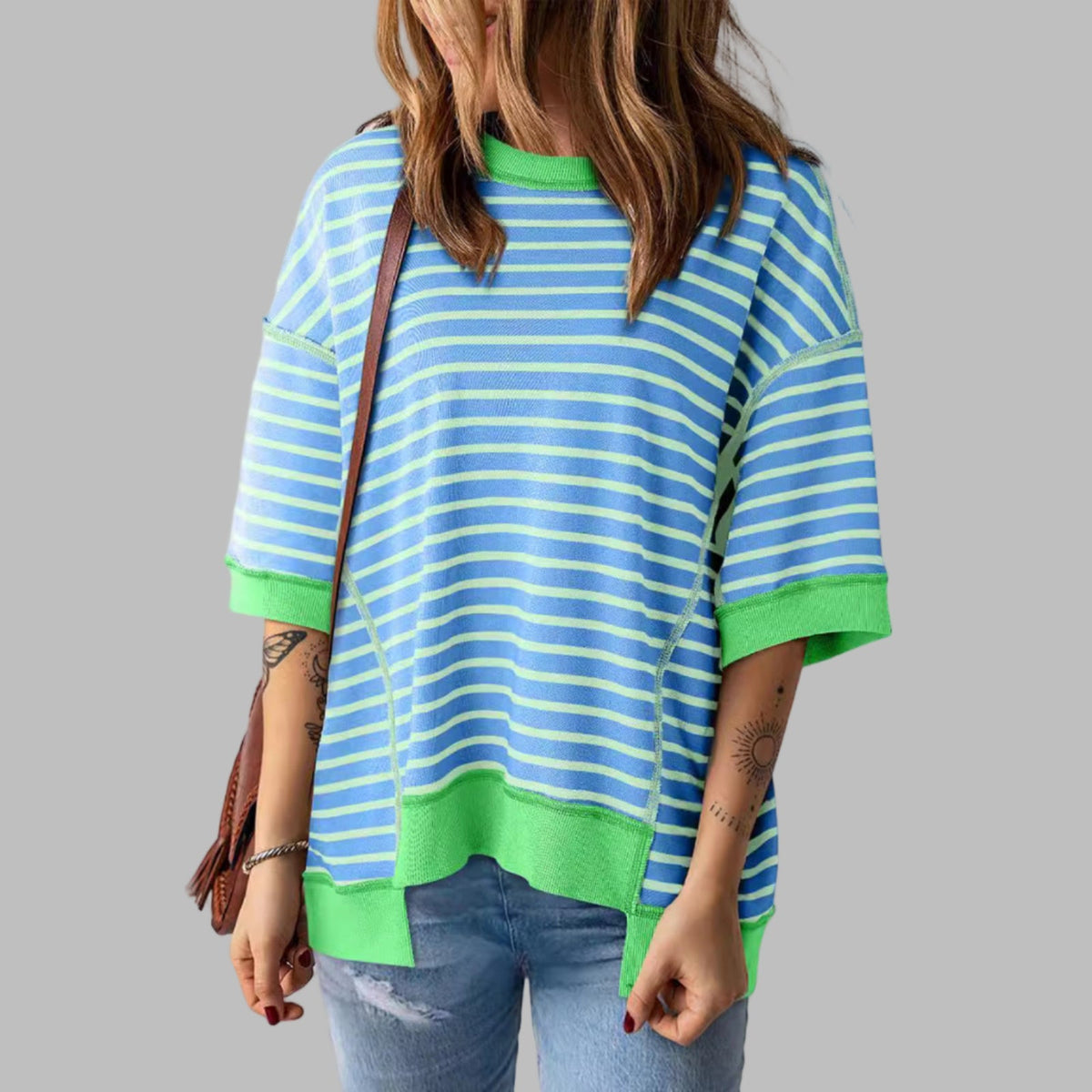 LORELEI™ | Casual Oversized Striped Pullover Top