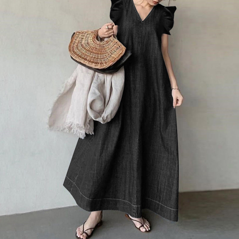 Alma™| Loose Fit Summer Sleeveless Ruffled Maxi Dress