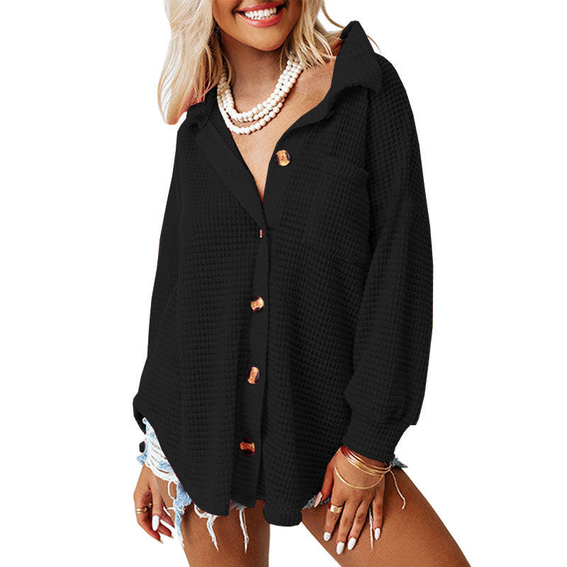 Kumot™ | Comfy Long Sleeve Button Down Collared Blouse