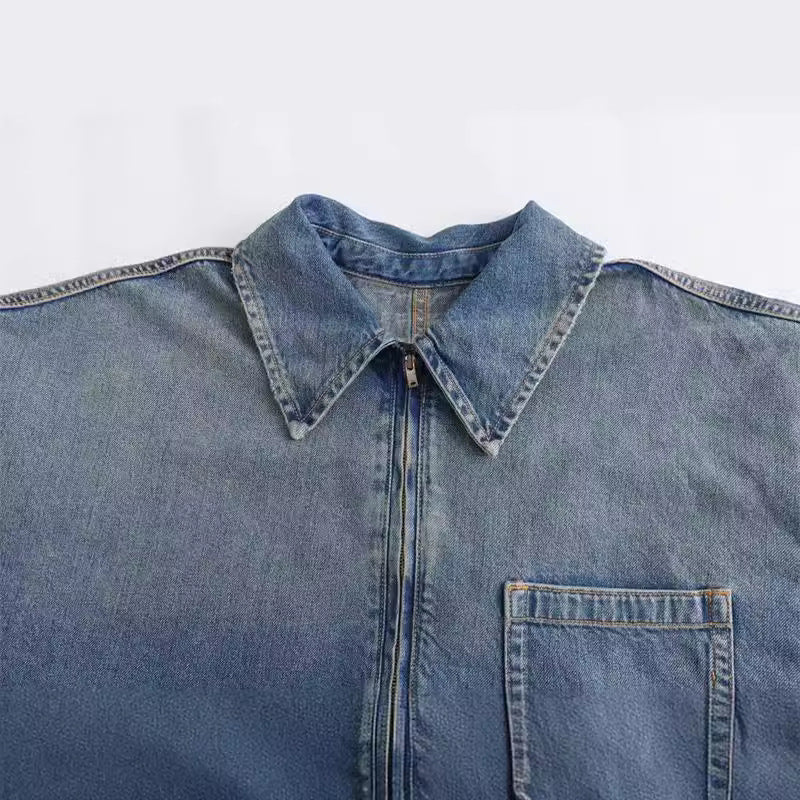 Twalya Vintage Half Zip Collared Long Sleeve Top | Classic Everyday Top