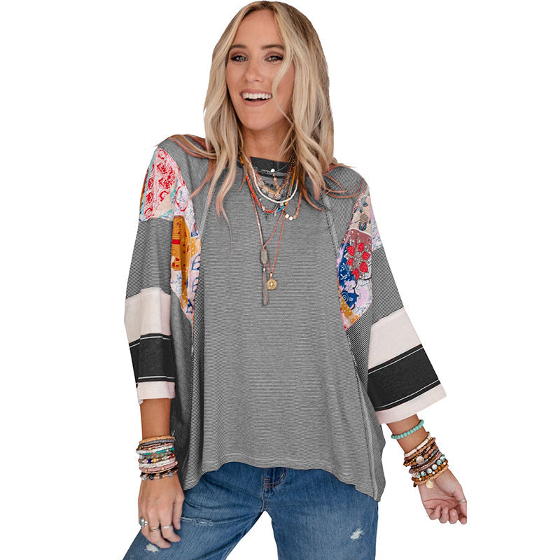 Bailey™ | Women Lightweight Patchwork Batwing Top