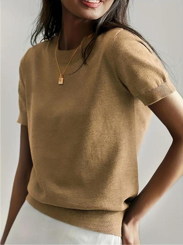 Ciela™ | Lightweight Short Sleeve Crewneck Pullover Top