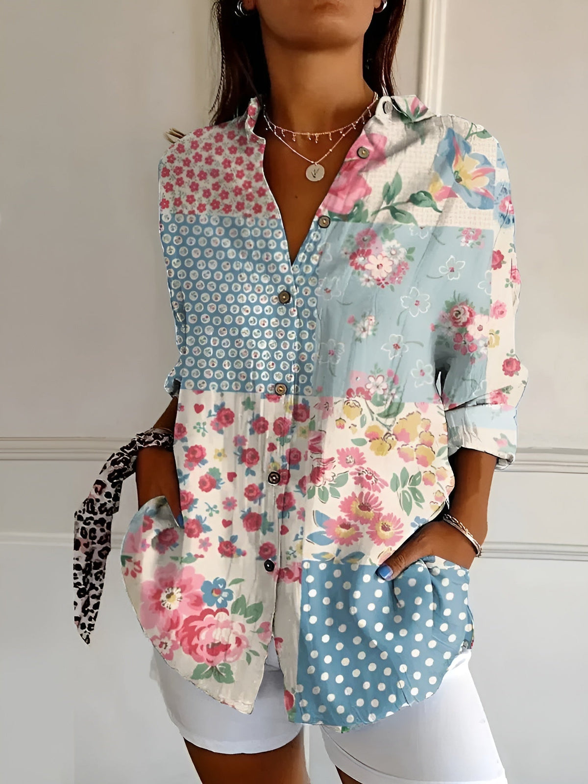 Melodie™ | Women Elegant Floral Button Shirt